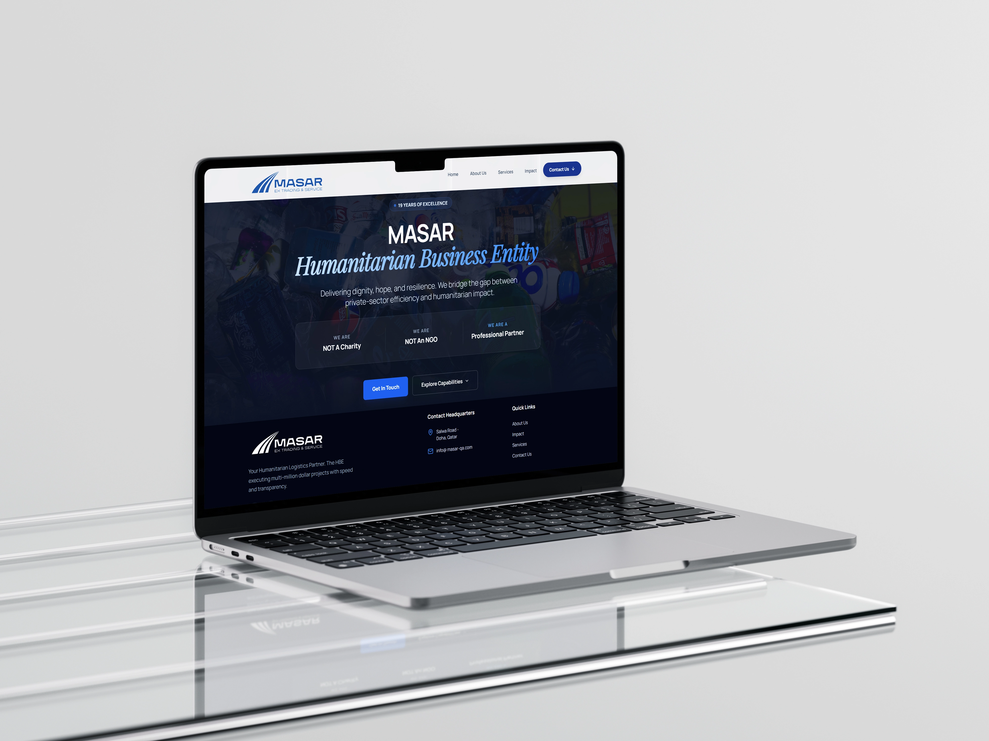 Branding and web design project for Qatar client