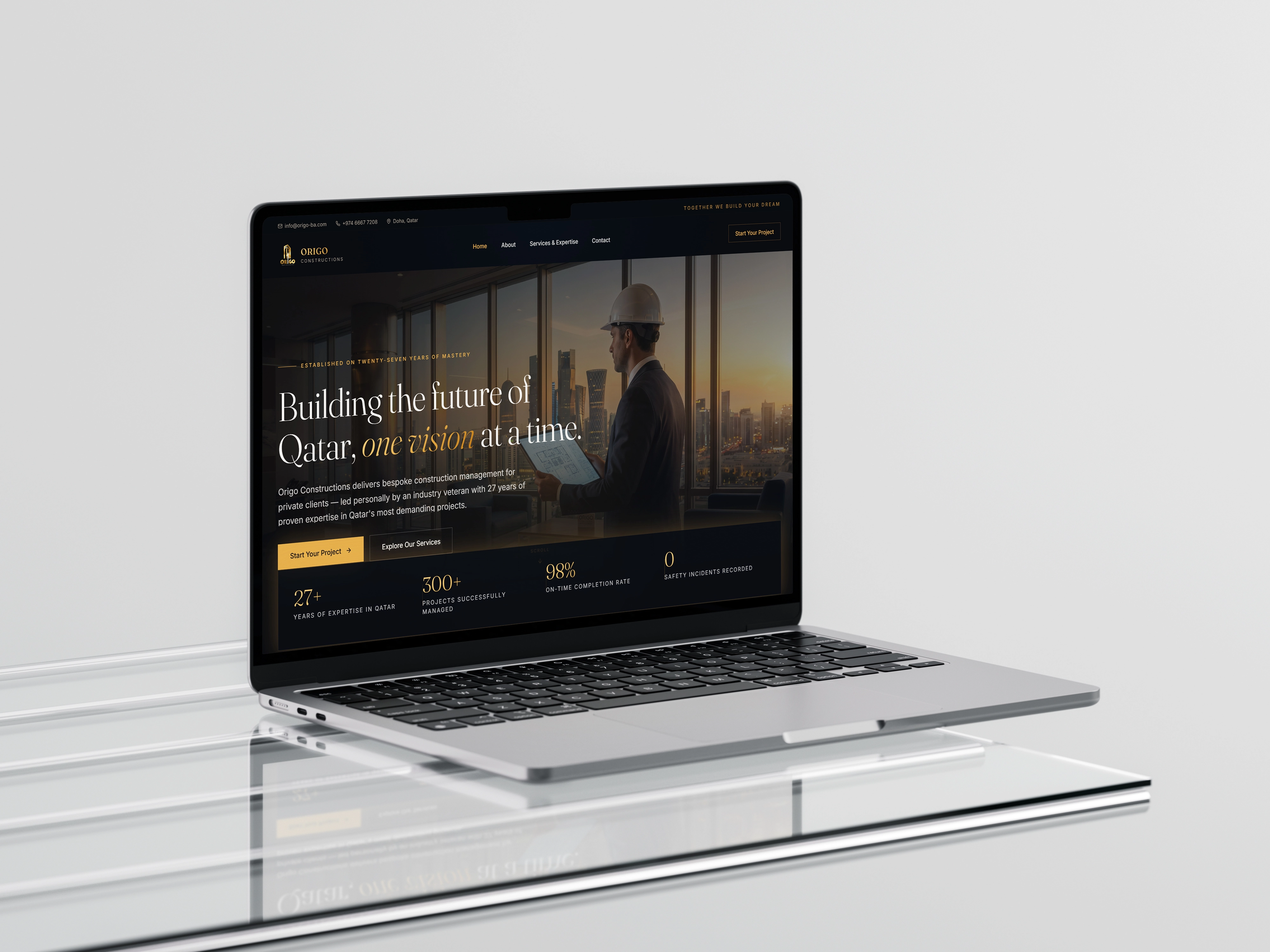 Branding and web design project for Qatar client