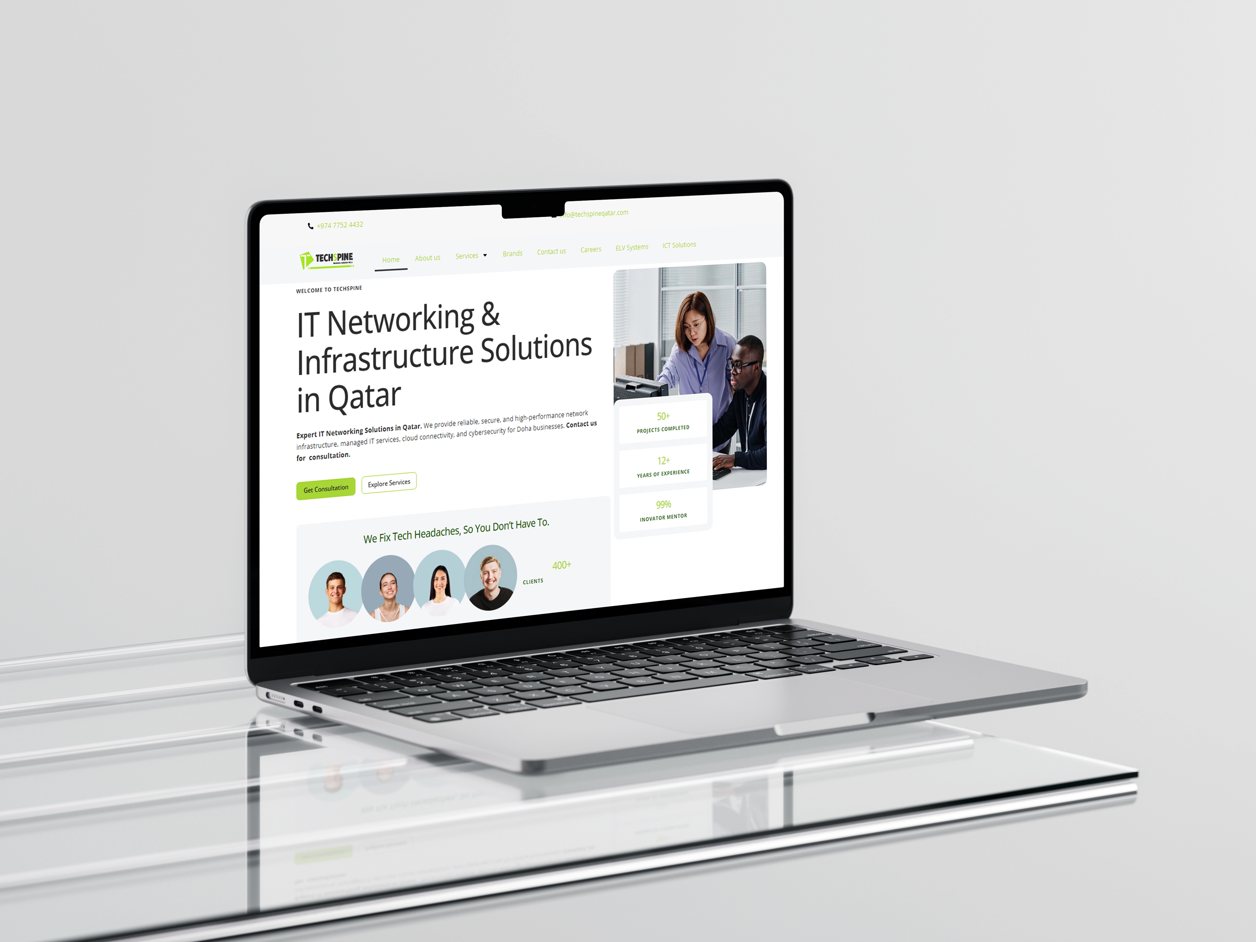 Branding and web design project for Qatar client